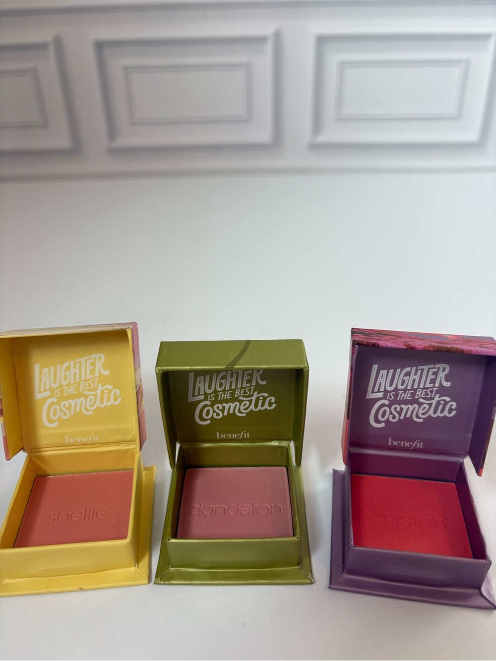 Benefit Cosmetics Mini Blush Set – Shellie, Dandelion & Crystah – Brand New